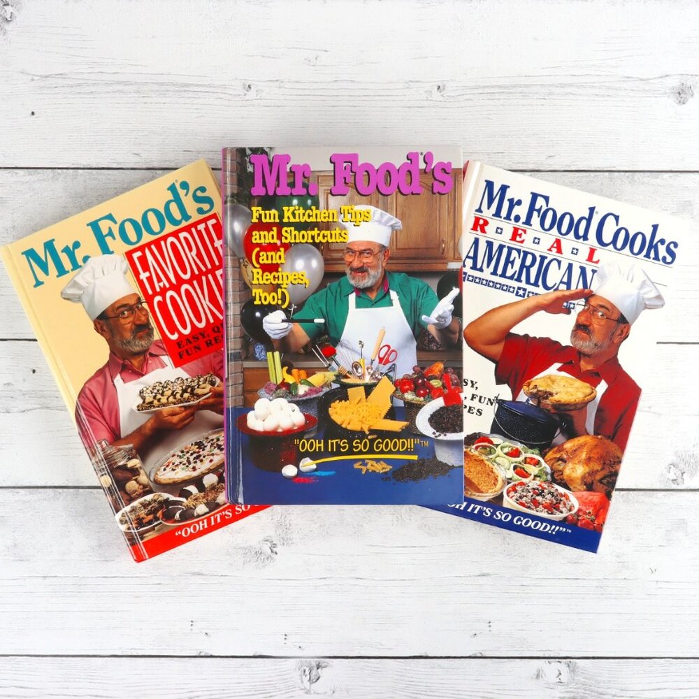 Vintage Mr Food Cookbook Bundle of 3, Hard Cover, All Signed by Author